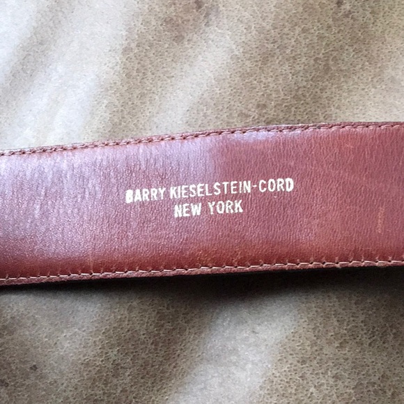 Vintage black leather belt Barry Kieselstein NY main image 8